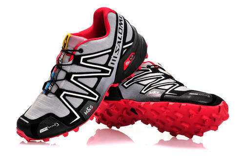 Authentic SALOMON SPEEDCROSS 3 , GREY BLACK & RED. AVAILABLE SIZES UK 7,8,9,10,11
