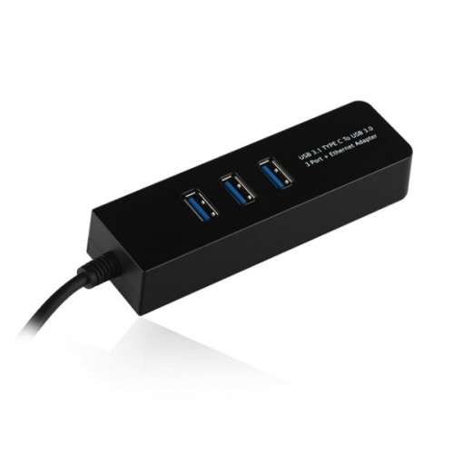 USB Type-C to 3 Port USB 3.0 & Ethernet Hub