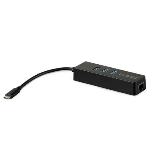 USB Type-C to 3 Port USB 3.0 & Ethernet Hub