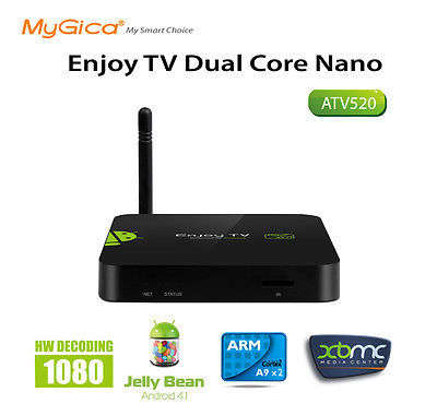 MYGIGA DUAL CORE ANDROID TV BOX ATV520 . KODI PRELOADED WITH LOTS OF QUALITY CHANNELS
