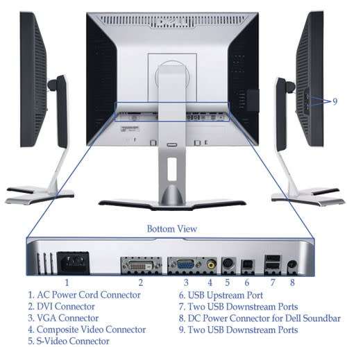 Dell 20.1" UltraSharp 2007FP DVI , VGA 720p LCD Monitor Black 1600X1200