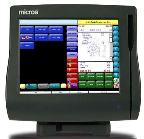 Micros POS Workstation 4 (WS4) LX Series TOUCHSCREEN. Windows CE