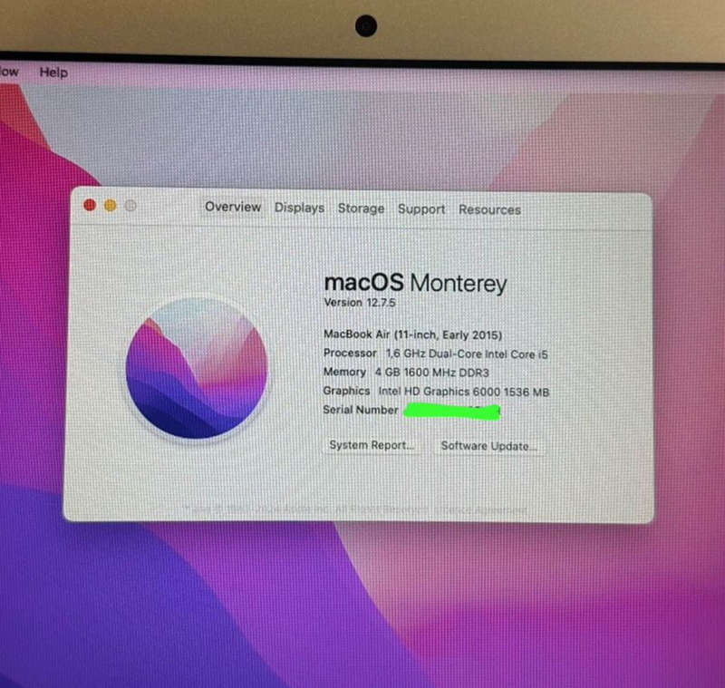 MACBOOK AIR 11` EARLY 2015 INTEL CORE i5, 128GB SSD, 4GB RAM, 1.6 GHz, EXCELLENT  CONDITION!!!!!