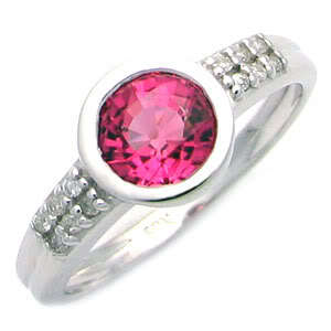 SOLID 9K GOLD 1.9CT RUBY DIAMOND