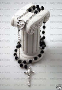 Dolce & Gabbana D&G BLACK Rosary Beads Necklace