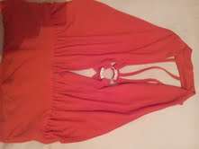 Sexy Orange Top with Diamante Center Piece