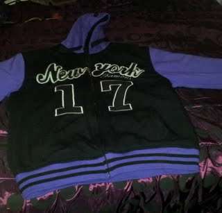 L.A BASEBALL JACKET ( BLUE AND BLK )
