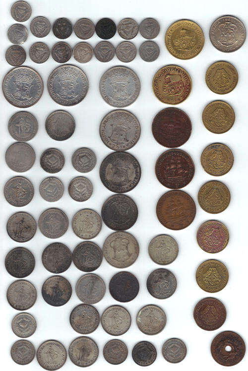 Union of south africa collection of old coins the lot