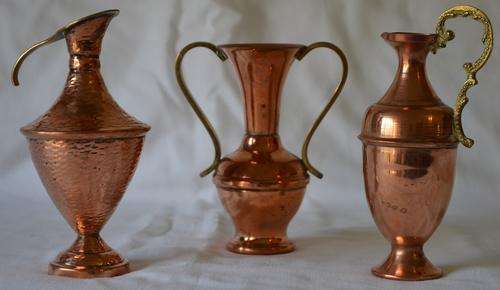3 Small Copper Ornaments
