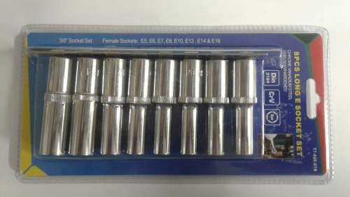 8pc E torx tube sockets