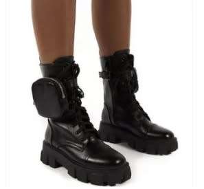 Lace up, martin look a like boots, size 39