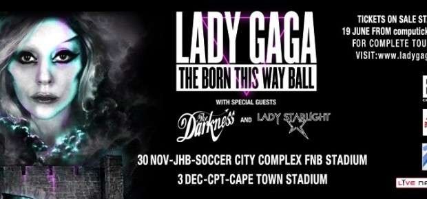 Lady Gaga General Standing Tickets - FNB Stadium 30 November 2012