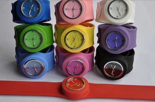 Slap Snap On Silicone Sports Quartz Wrist Watch