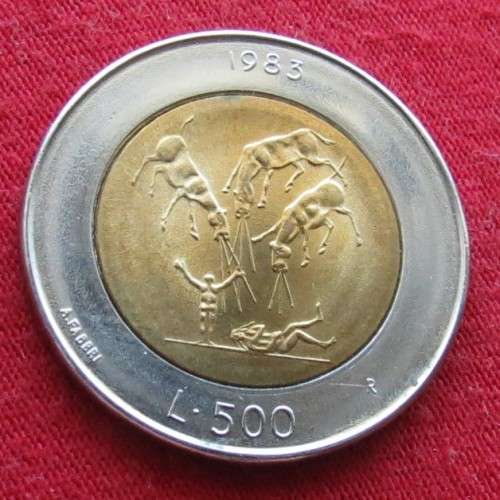 San Marino 500 Lire 1983 bimetal