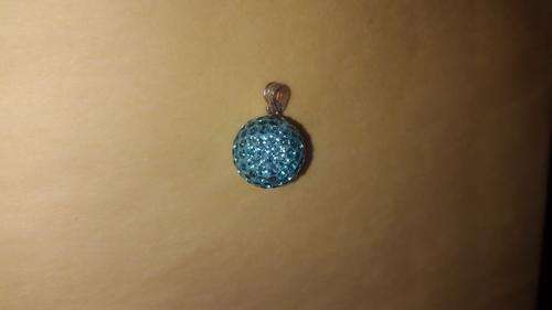 Blue Studded Ball Pendant