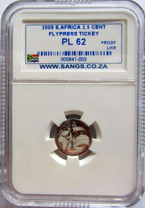Silver Flypress Tickey 2009 - Graded PL 62