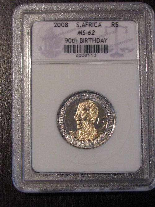MS62 Mandela 90th Birthday SACGS!!!  This SCARCE GRADE @ Crazy R1 Start!!