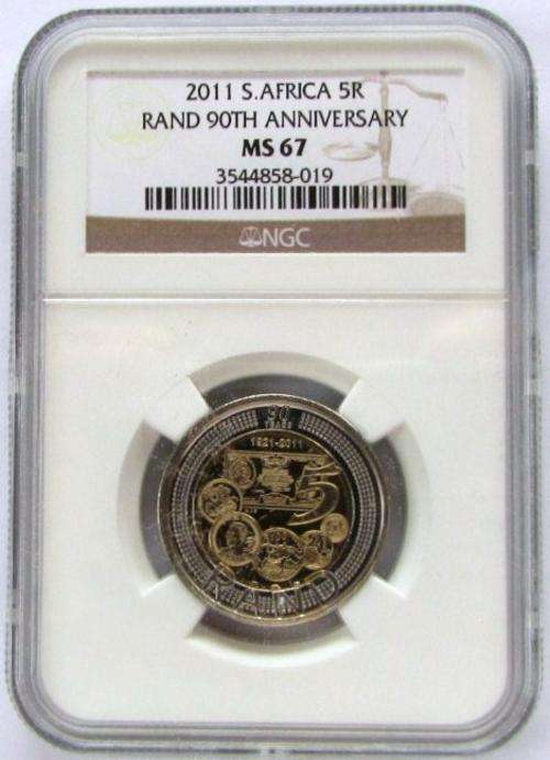 SARB 90th Anniversary R5 **MS67** Highest Grade