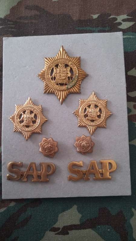Set Of 7 Old Police Badges All Pins Intact