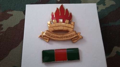 Sasolburg Commando Beret Badge & Commando Balkie Both & PinsScrews  Intact