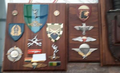 What a Intresting Para Batt Lot Ex Major Jumped With The French Badge Numbered Copy Certificates