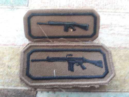 South Africa Army 2xShooting Balkies 1 With 2 Pins Intact 1x Sew On