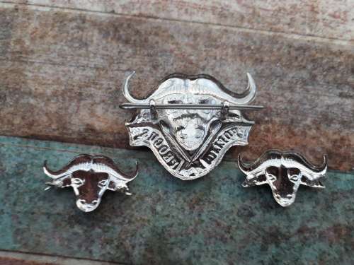 SOUTH AFRICA ARMY 32 BATTALION BERET AND COLAR BADGES ALL PINS INTACT