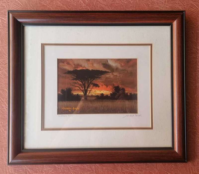 An African Sunset original painting by Malachi Smith