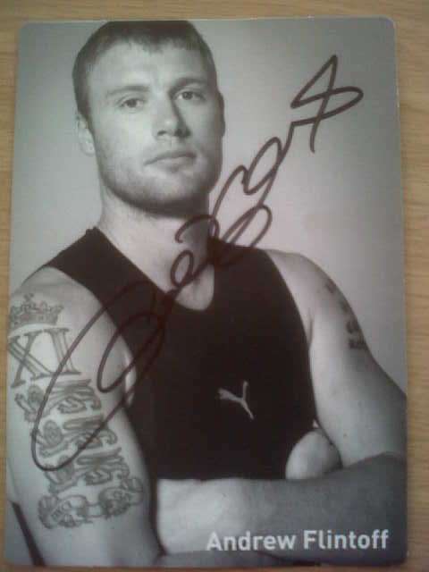 ANDREW FLINTOFF (England) cricket autograph - original signature