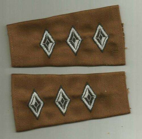 SWA Territorial Force Captain shoulder ranks pair