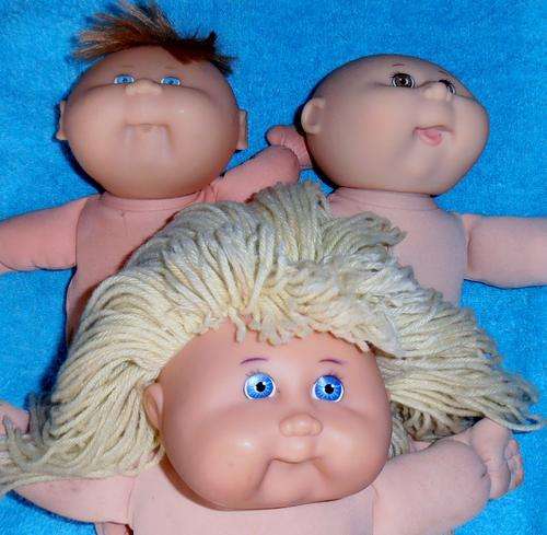 Cabbage Patch Babies lot - girl is a RARE First Edition Mattel