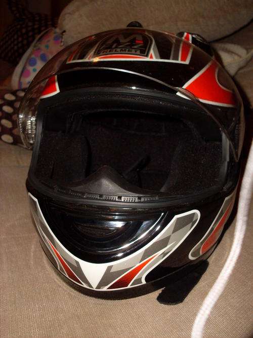 M-Fizz Evolution II Full Face Helmet, Red & Black - Size M