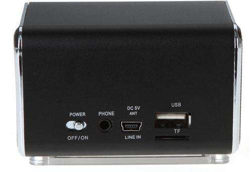 Mini Speaker MP3 Player, Plays off Your Flash, Micro Card & Cellphone With FM Radio