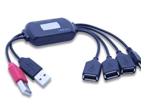 USB 3 Port Hub with Micro USB Charger