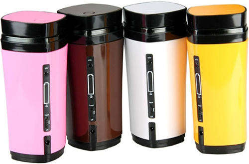 USB Rechargeable Heated Warmer Coffee Mug Cup with Automatic Stirring