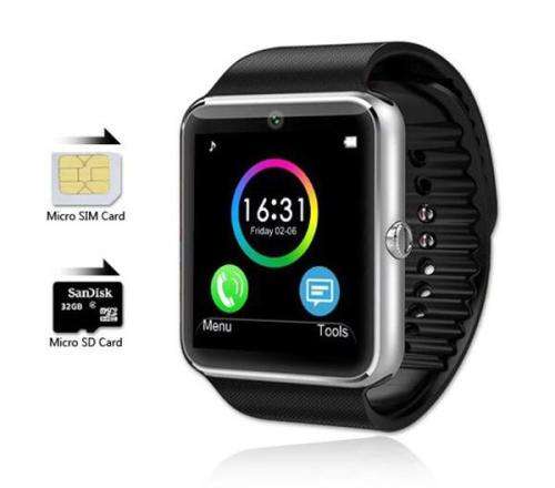 GT08 SIM and Memory Card Enabled Smart Watch with Hidden Camera compatible with Android