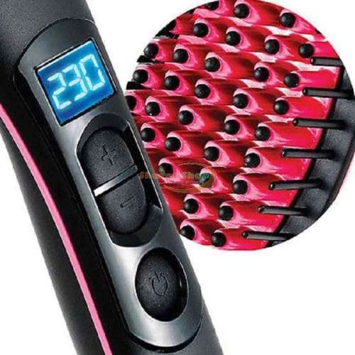 Straight Ceramic Brush Hair Straightener