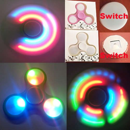 Switch Hand Spinner Fidget Toy with LED Lights