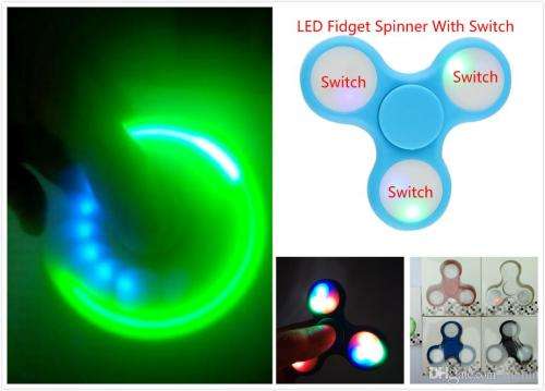 Switch Hand Spinner Fidget Toy with LED Lights
