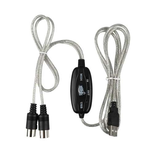MIDI USB Cable Converter PC to Music Keyboard Adapter