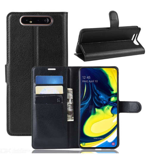 Leather Full Body Phone Wallet Case for Samsung Galaxy A80