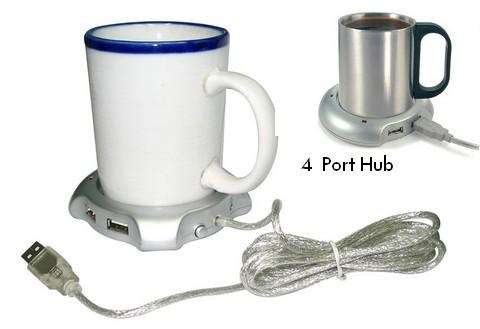 USB 4 Port Hub & Coffee Warmer!!! No more cold coffee during your hectic work day!!!