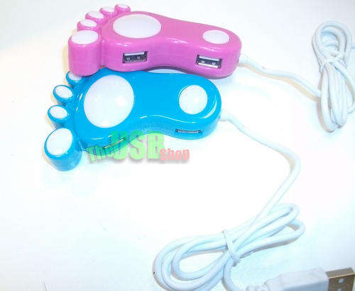 USB 4 Port Foot Hub With LED Colorful Mood Light!! BRAND NEW!!!