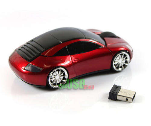 2.4ghz Wireless Optical Car Mouse!! 10M Range!! Available in Black & Silver!! Great Gift!