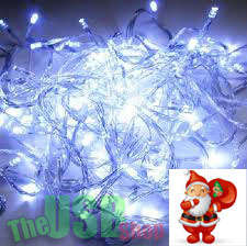 LED Fairy Lights, 11M Total of 100 Bulbs Per 11M, With Interconnecting Plugs,   "Merry Christmas"