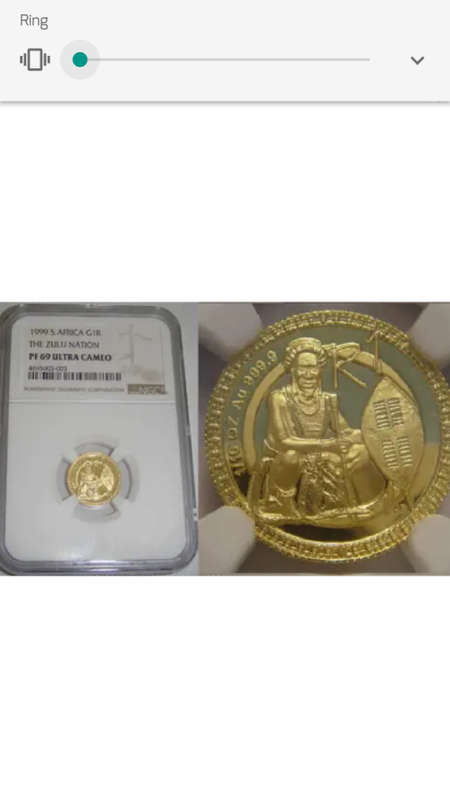 King of the Zulus Gold R1 (10th of an Ounce)