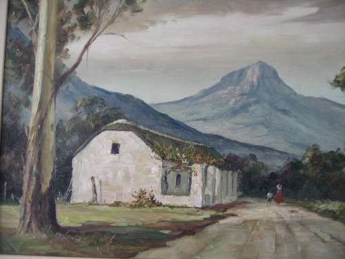 CHRIS TUGWELL  OIL PAINTING   "CAPE COTTAGE"