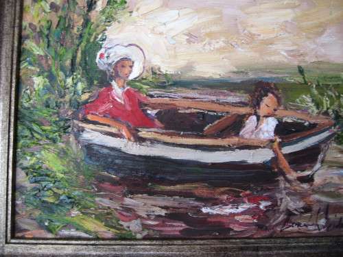 CORNE WEIDEMAN  OIL PAINTING  "MOTHER AND DAUGHTER"  (REDUCED PRICE)