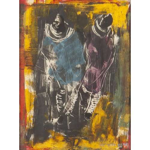 Otto Klar Painting `Tribesmen`