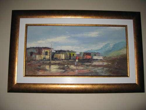 Christiaan Nice Oil Painting "Township Scene"
